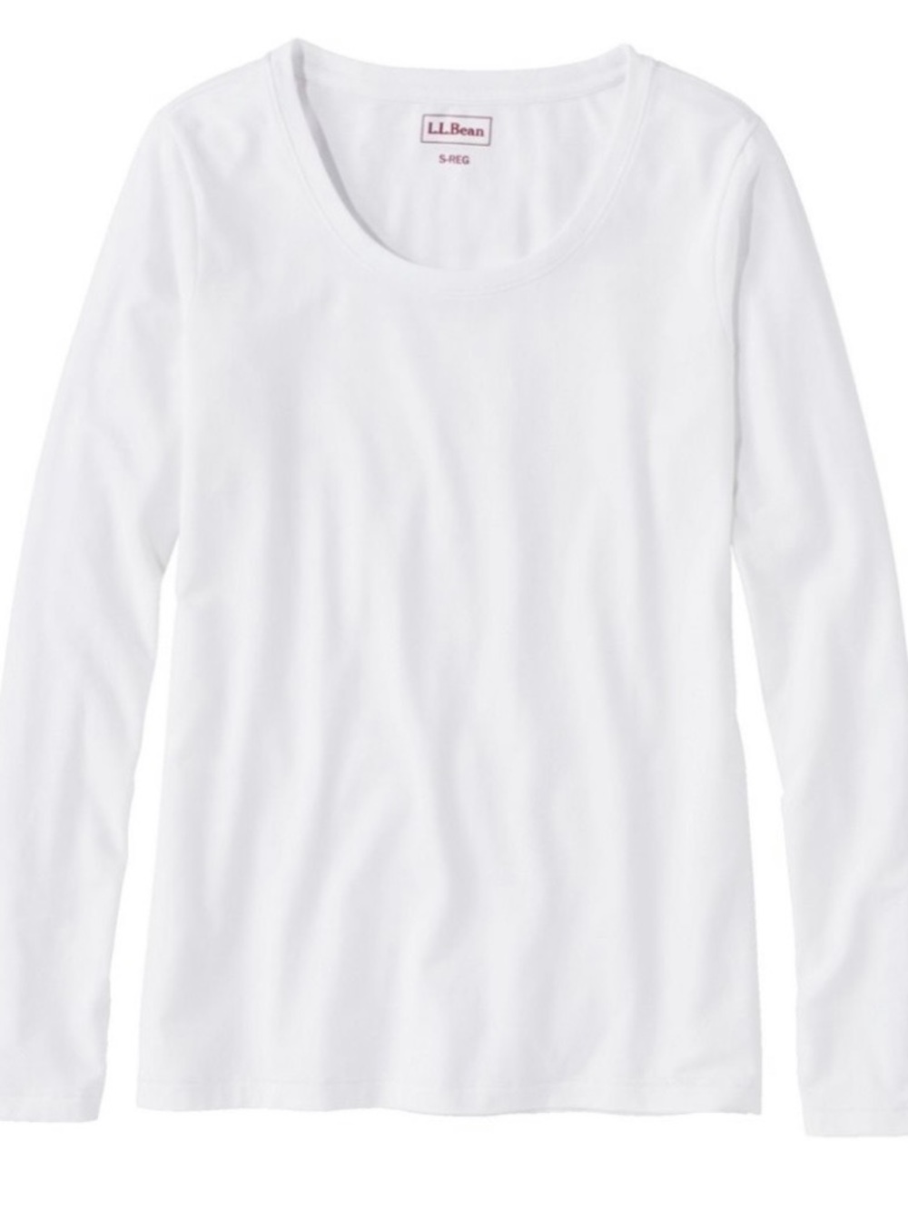🌸 L.L.Bean Women's Long Sleeve Scoop Neck Tee - White